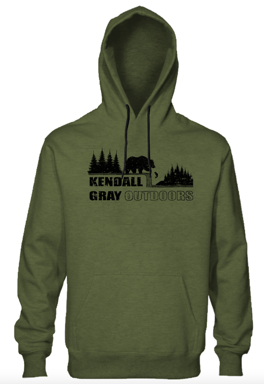 Green bear top hoodie