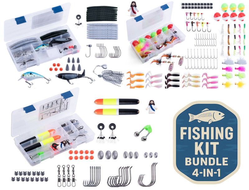 4-in-1 Fishing Kit Bundle w/ Free Gift!