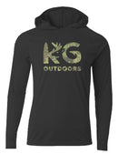 Black Camo KG Lightweight Hooded Shirt