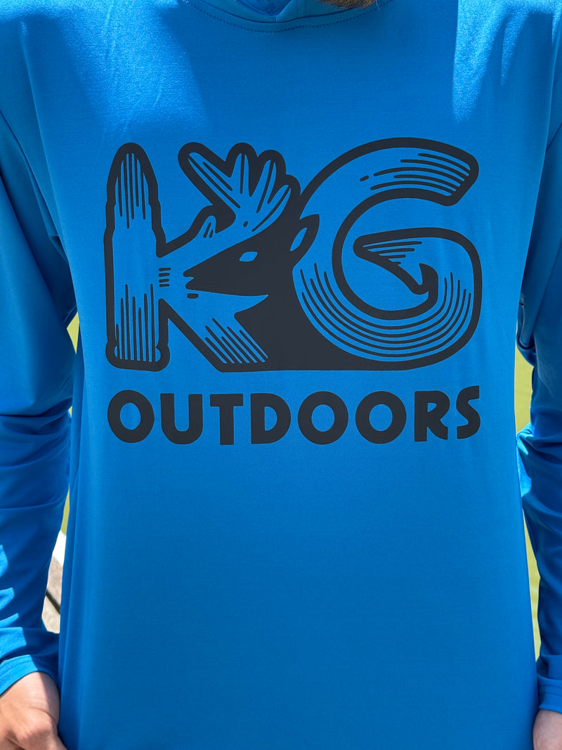Blue KG Lightweight Hooded Shirt