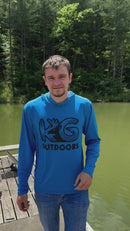 Blue KG Lightweight Hooded Shirt