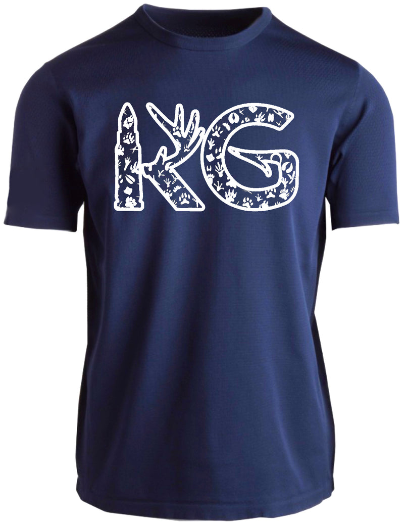 KG Navy Animal Tracks T-Shirt (Large, 3X, 4X Only)